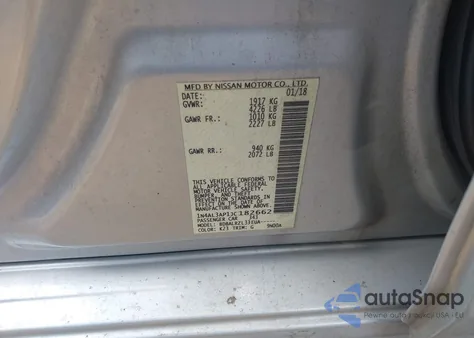 2018 Nissan Altima 2.5 Sl из США, поврежденный, VIN 1N4AL3AP1JC182662